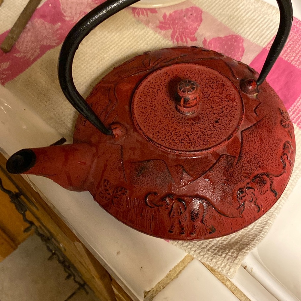 Vintage Teavana Cast Iron Japanese Kettle.